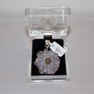 Amethyst Rock Pendant - New with Tags